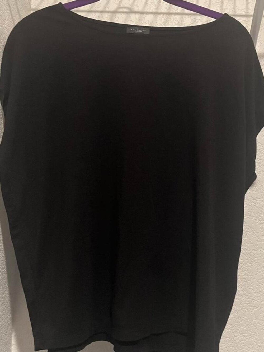 Ann Taylor Factory no sleeve black blouse women's XS